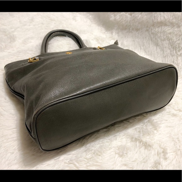 TORY BURCH XL Plebbed Leather Tote Shopper. - Picture 4 of 11